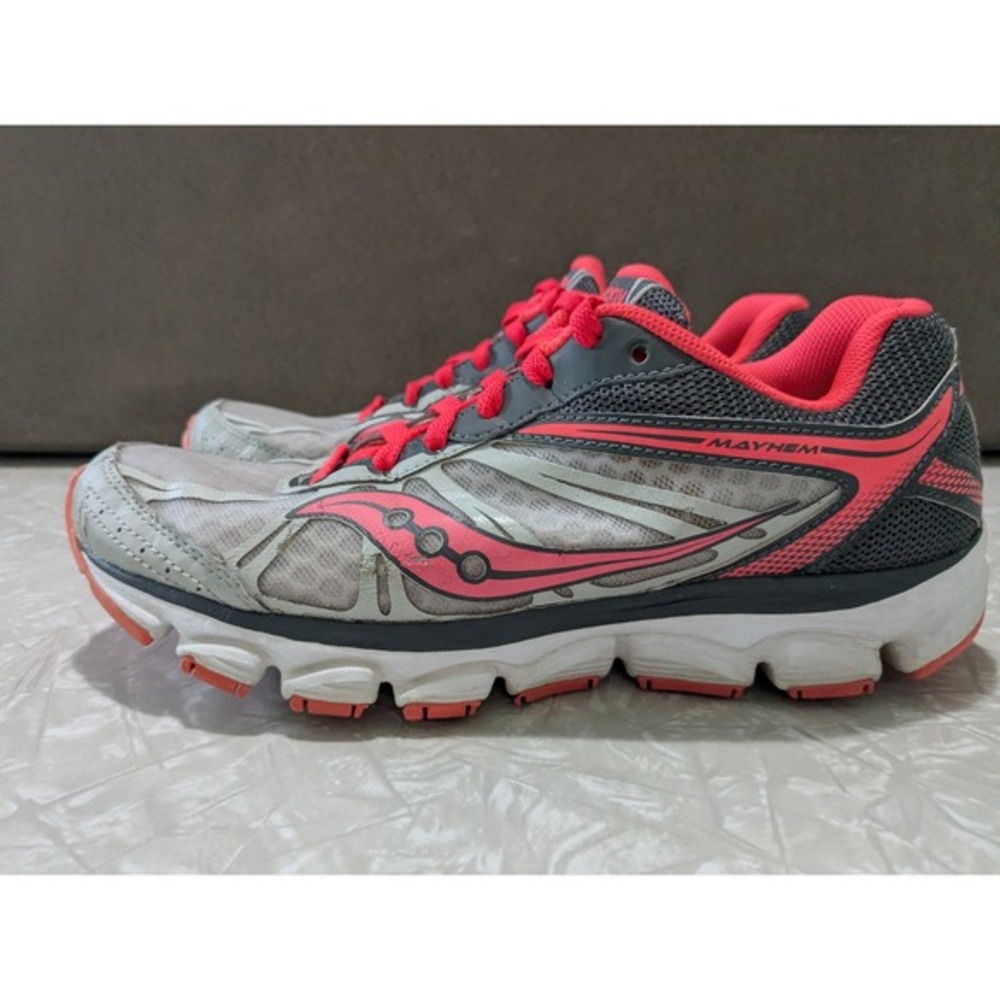 Saucony Women's Size 8 Mayhem‎ Running Shoes Gray Pink S15182-4